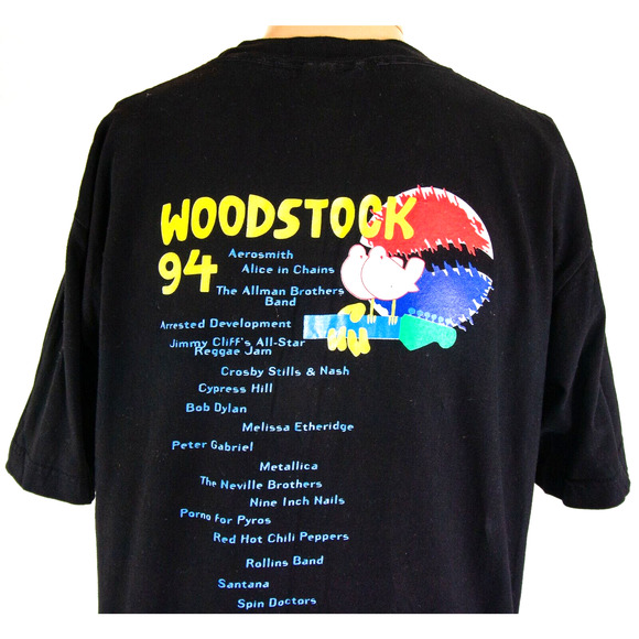 Woodstock Tour Band T-Shirt Vintage 1994 Pepsi Double Stitch Men's Size L - Picture 7 of 12